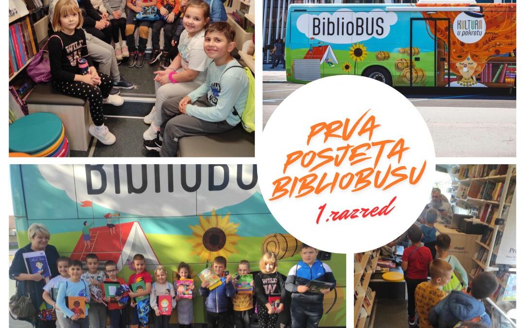 Posjet bibliobusu – 1. razred